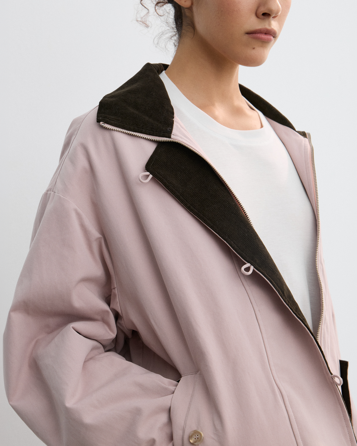 COLOR-BLOCKED PADDED WORK JACKET