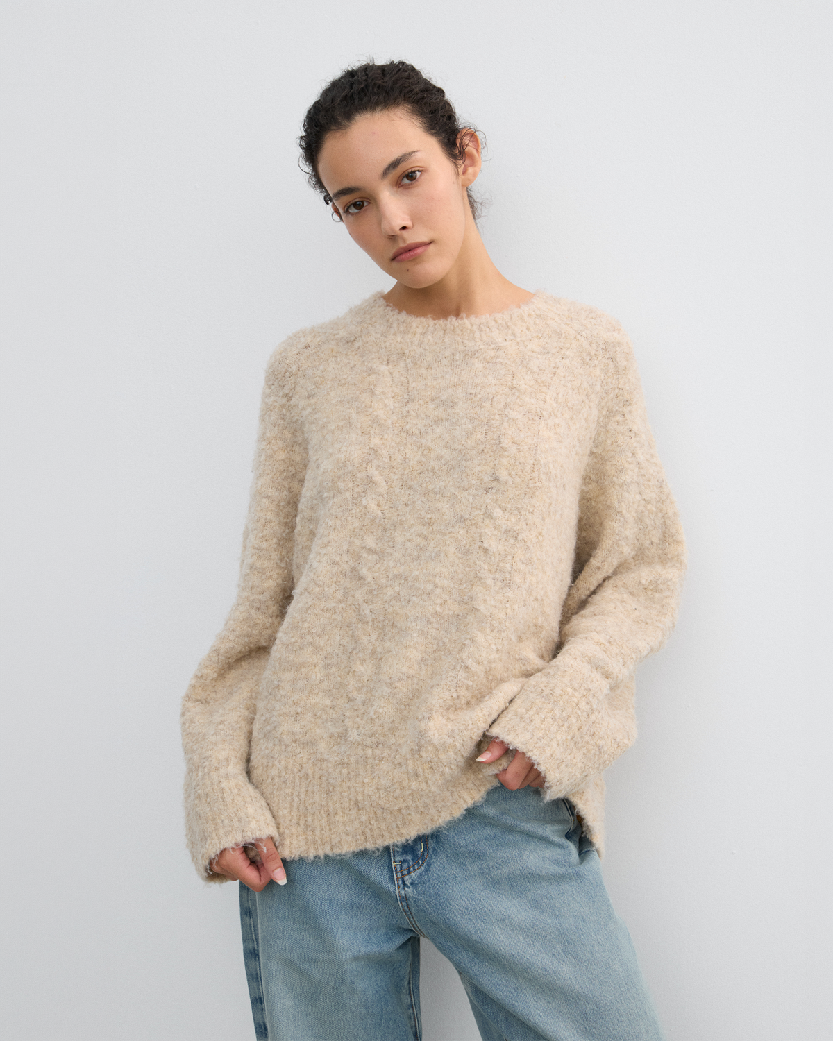 WOOL MARLED SWEATER