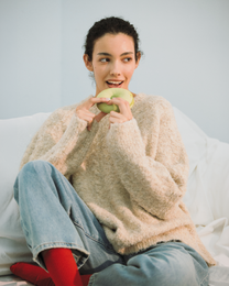 WOOL MARLED SWEATER