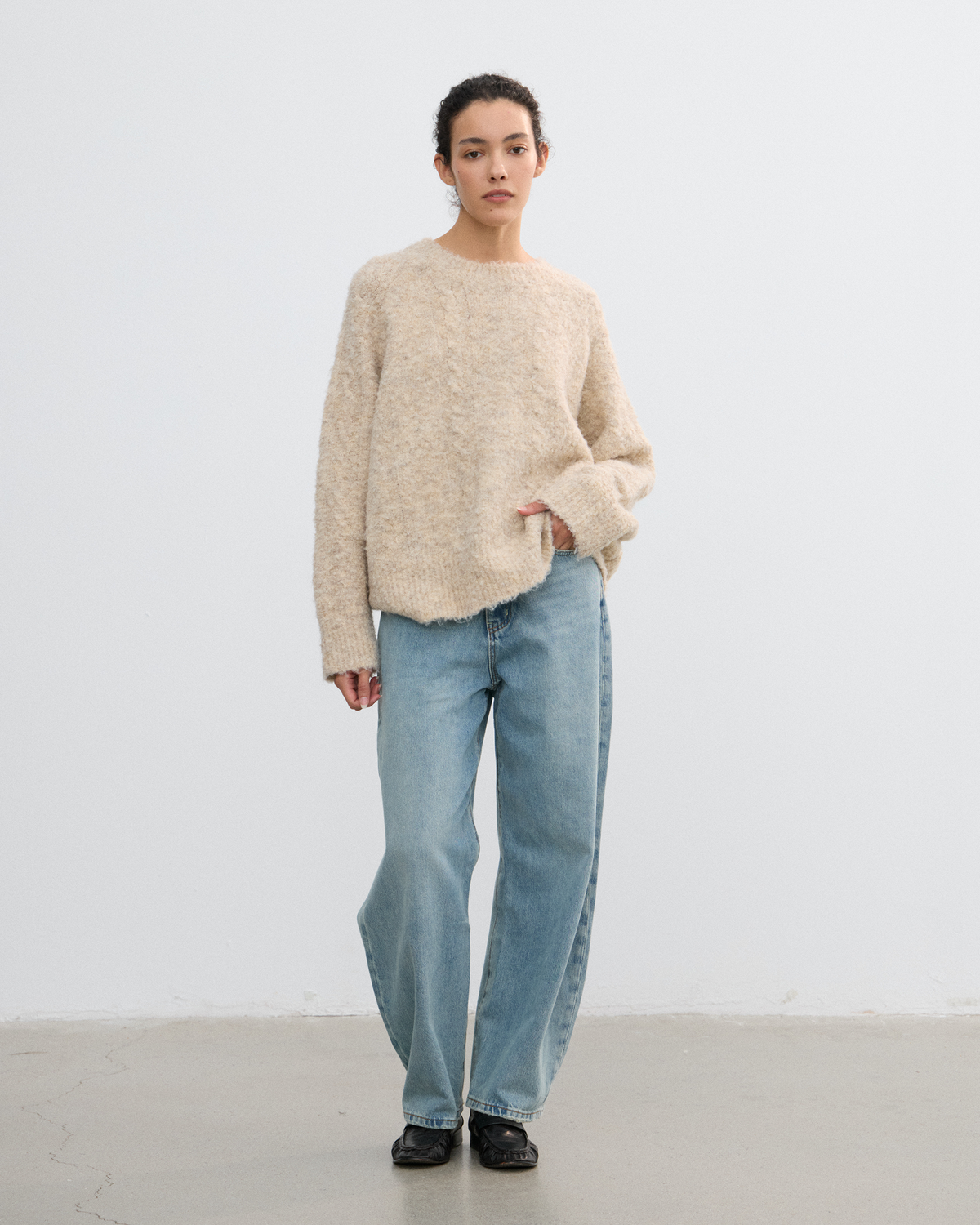 WOOL MARLED SWEATER