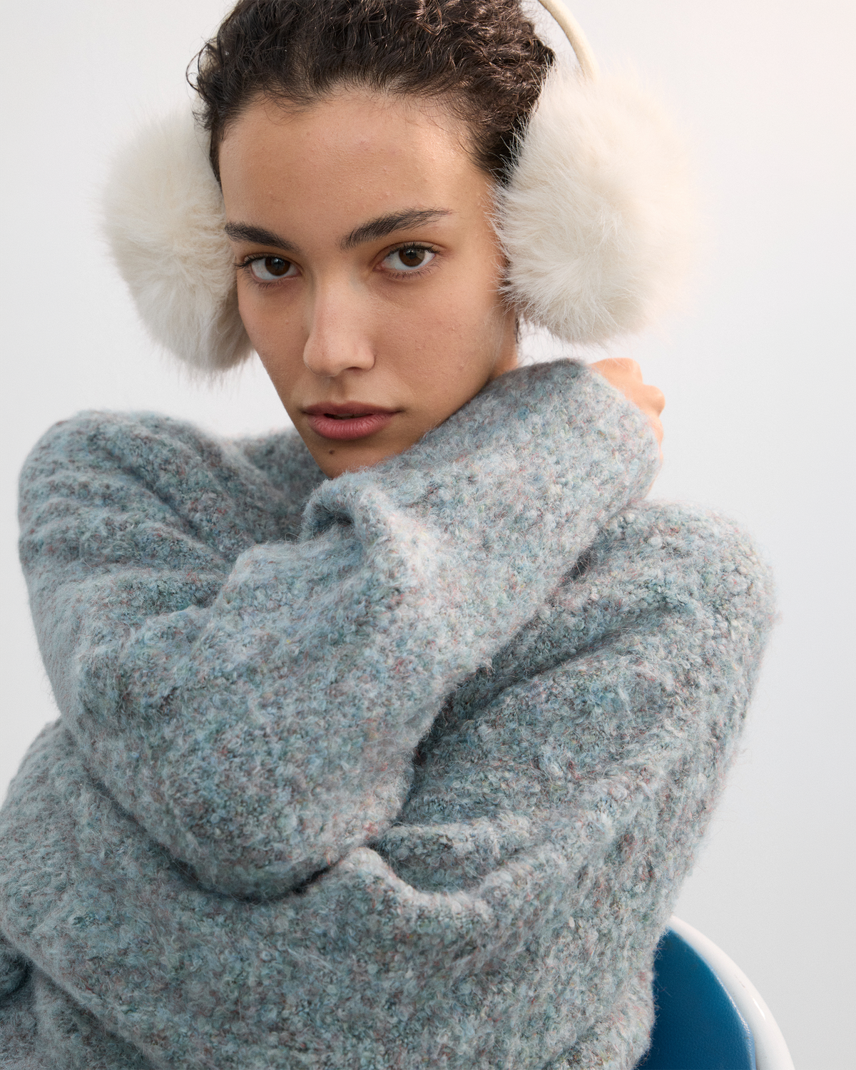 WOOL MARLED SWEATER
