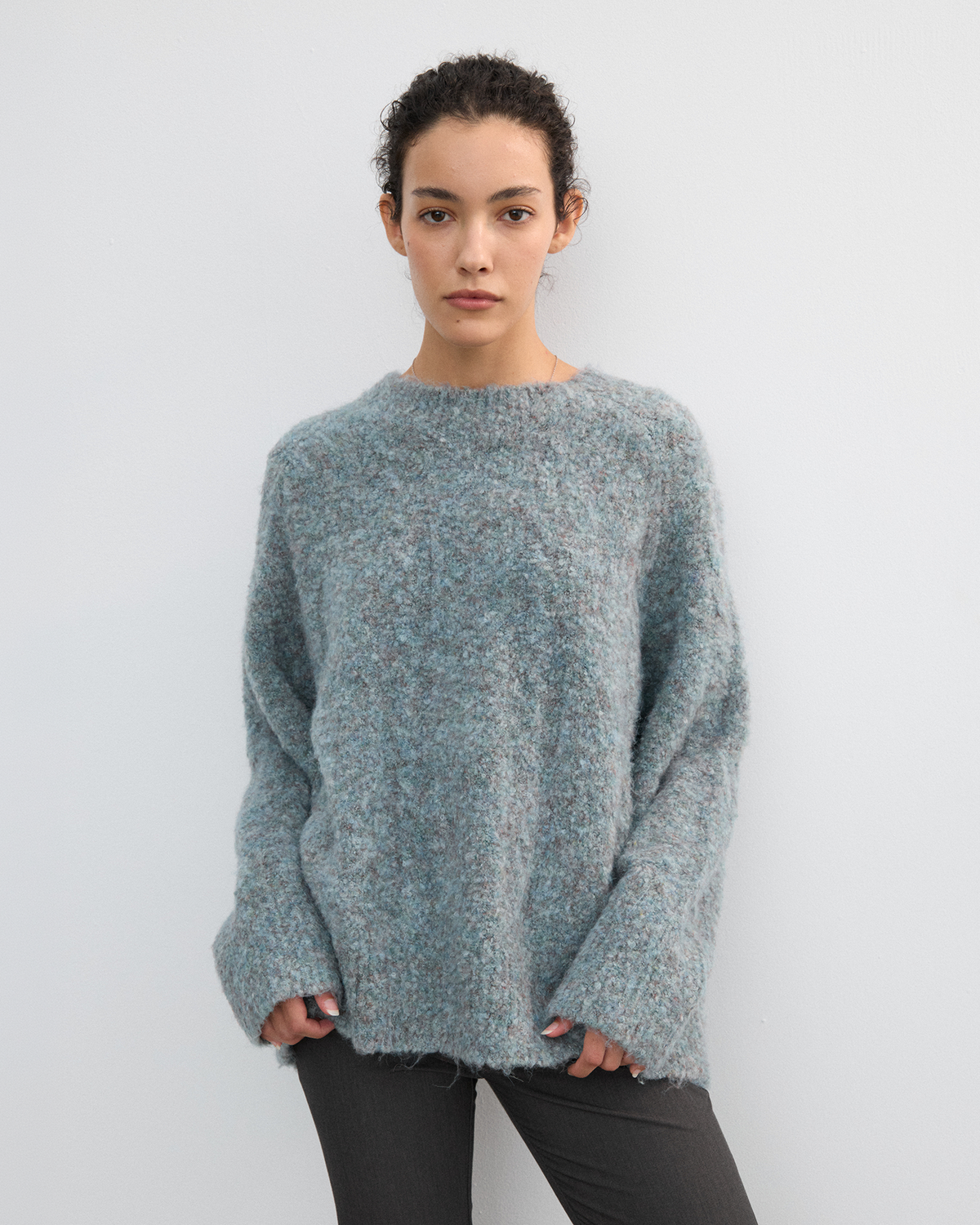 WOOL MARLED SWEATER