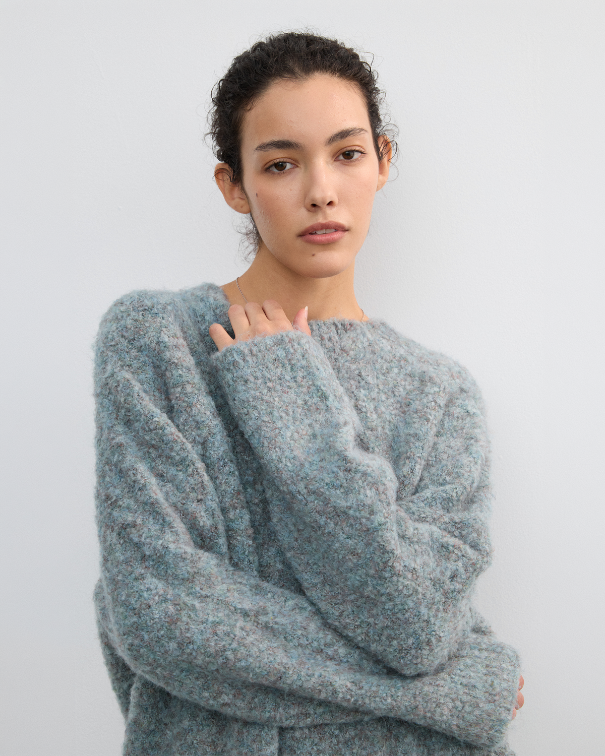 WOOL MARLED SWEATER