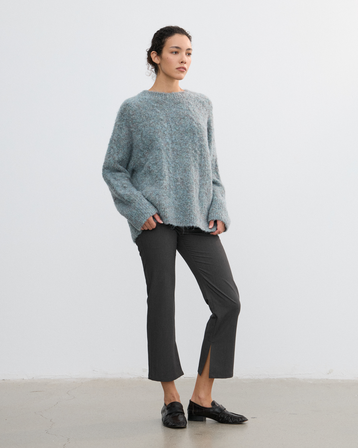 WOOL MARLED SWEATER