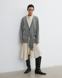 SLOUCHY FRINGED CARDIGAN