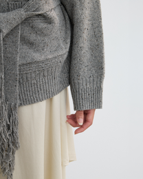 SLOUCHY FRINGED CARDIGAN