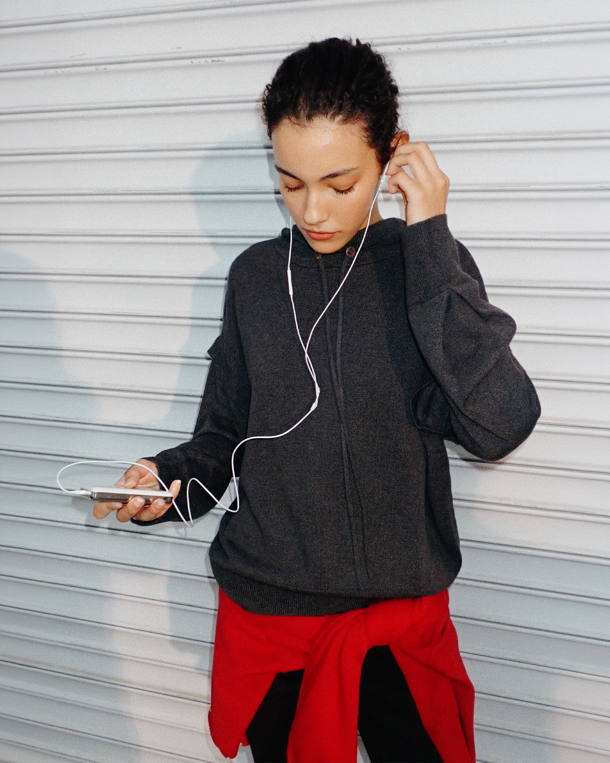 WOOL SILK HOODIE