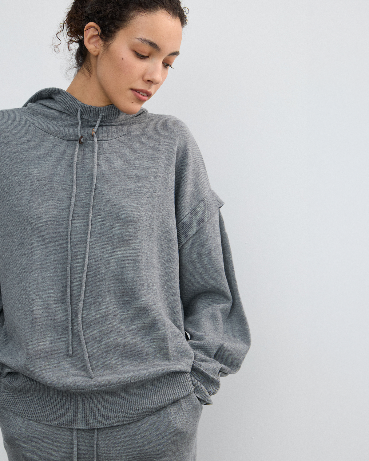 WOOL SILK HOODIE