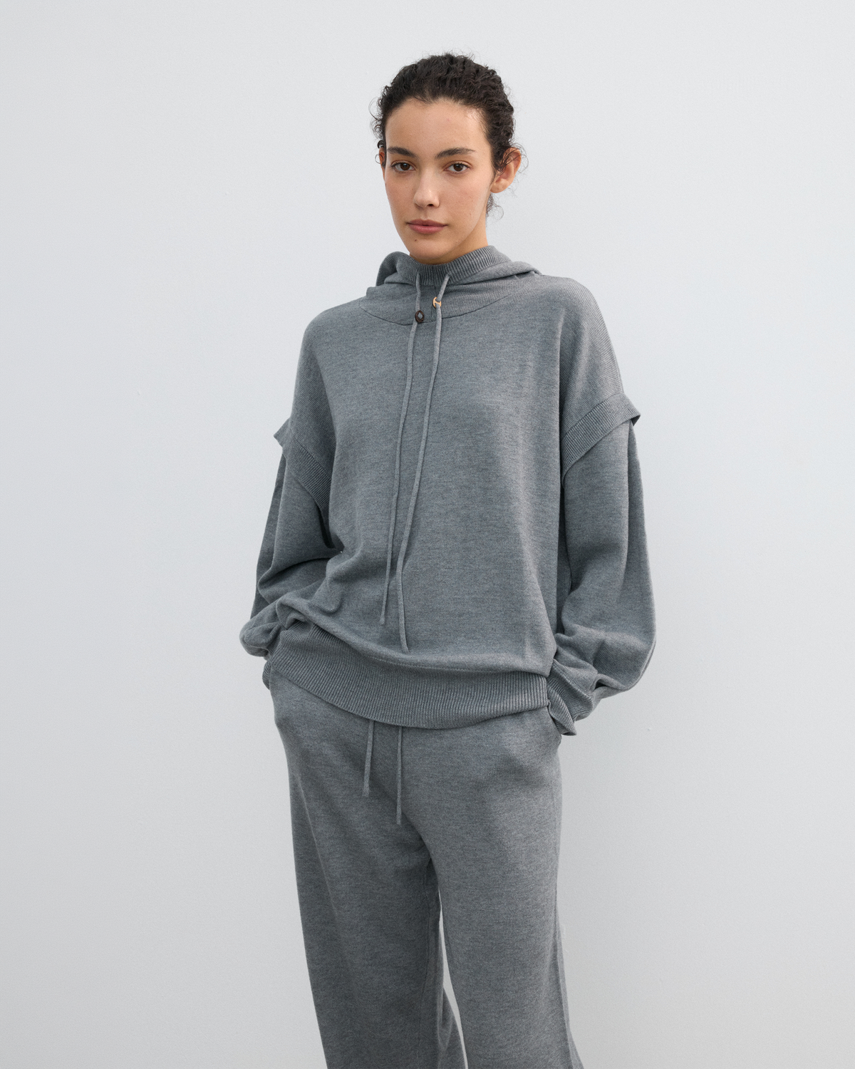 WOOL SILK HOODIE