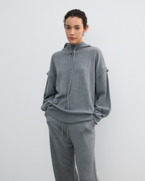 WOOL SILK HOODIE