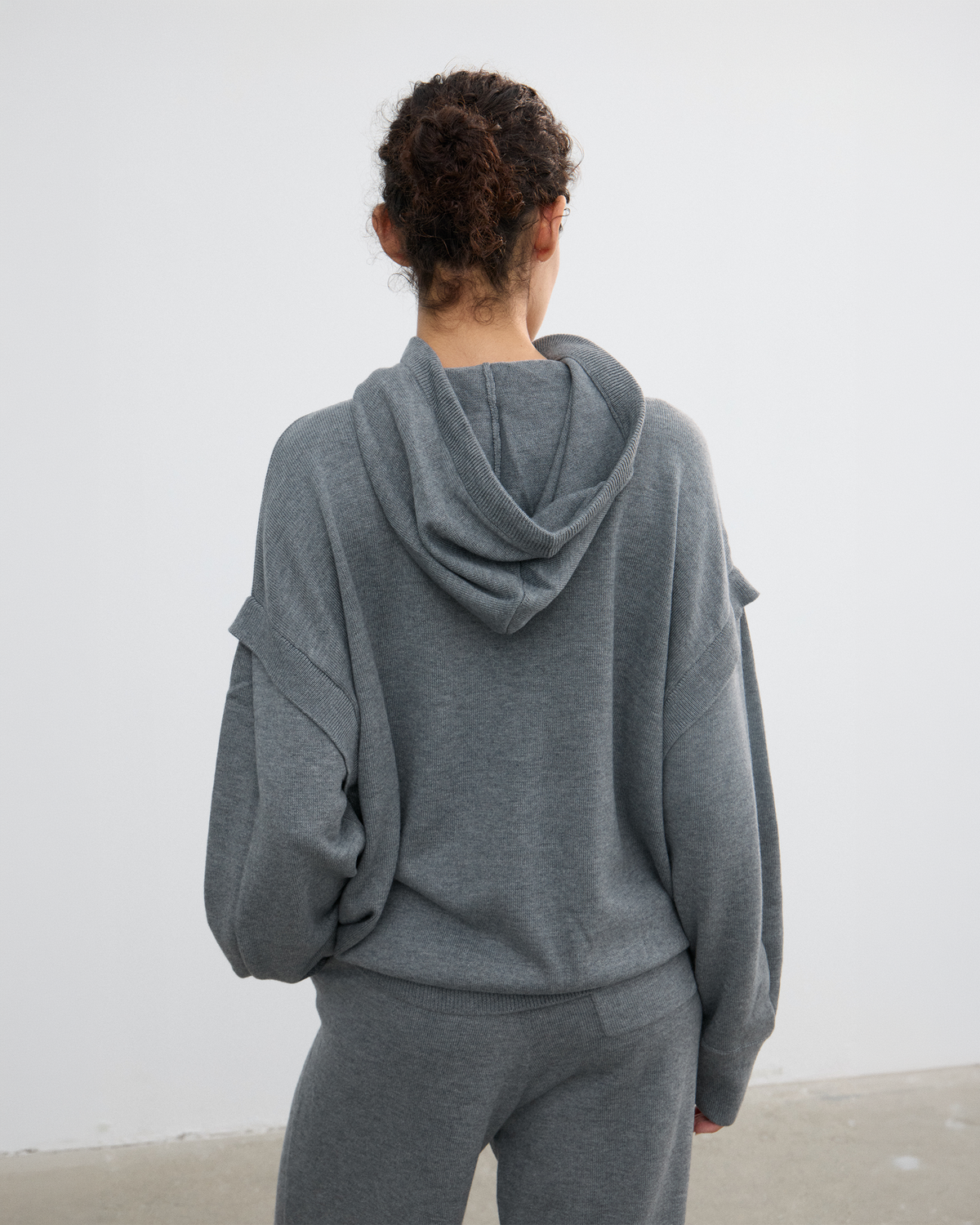 WOOL SILK HOODIE