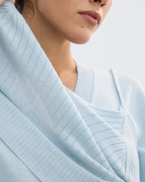 DOUBLE-LAYER DRAPED TIE DRESS