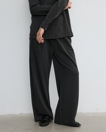 KNIT PLEATED SUIT PANTS