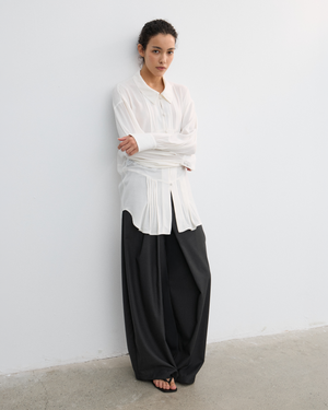 SCULPTED SKIRT-PANEL TROUSERS