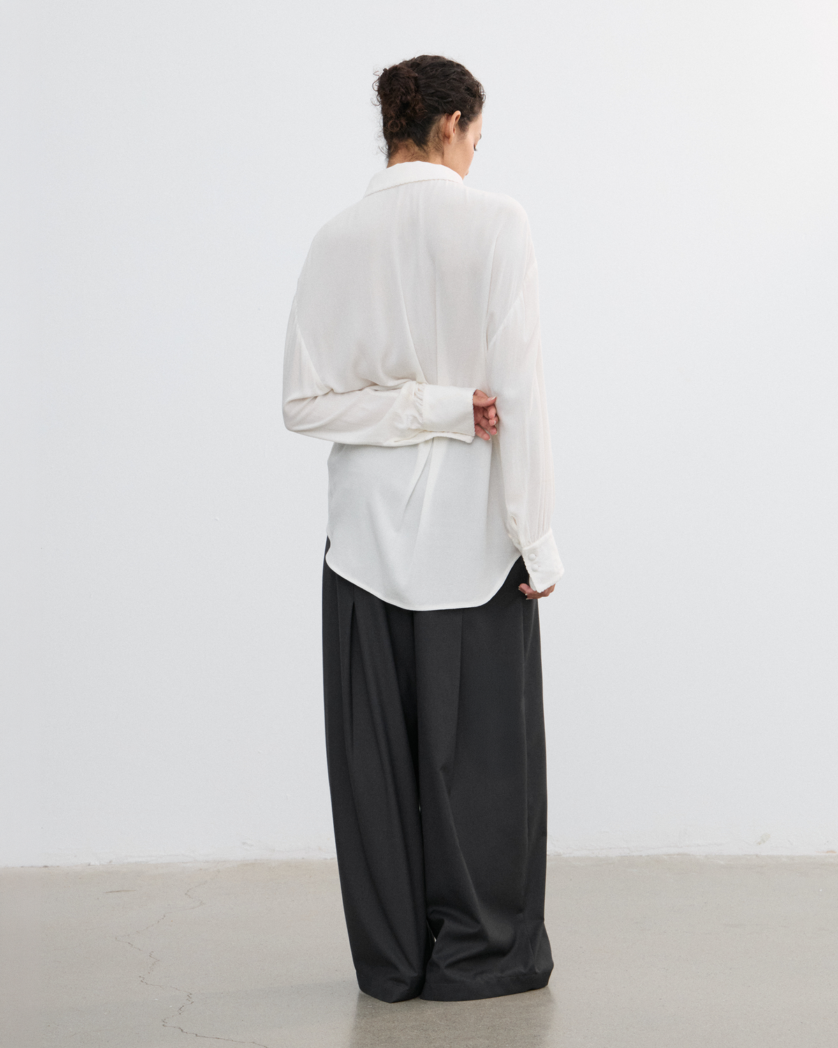 SCULPTED SKIRT-PANEL TROUSERS