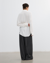 SCULPTED SKIRT-PANEL TROUSERS