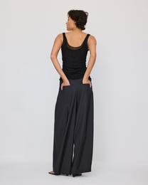 SCULPTED SKIRT-PANEL TROUSERS