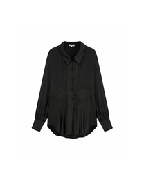 VINTAGE LACE FITTED-WAIST SHIRT