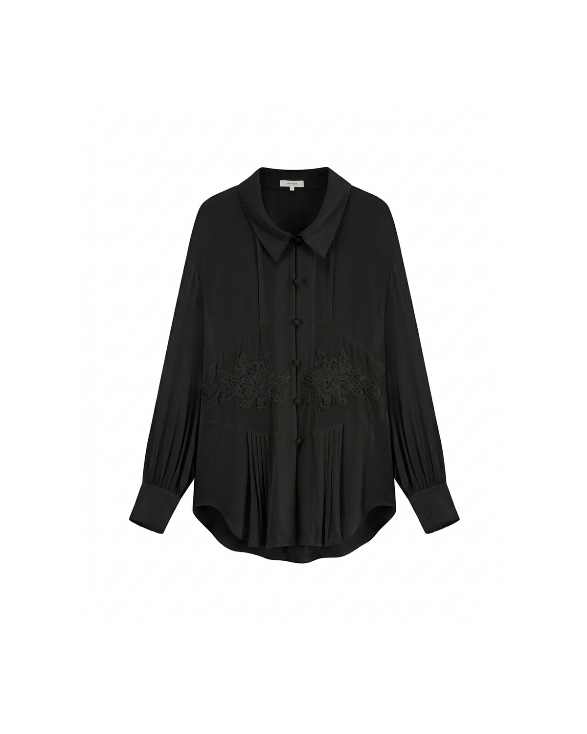VINTAGE LACE FITTED-WAIST SHIRT