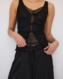 TWISTED SHEER LAYERED TANK