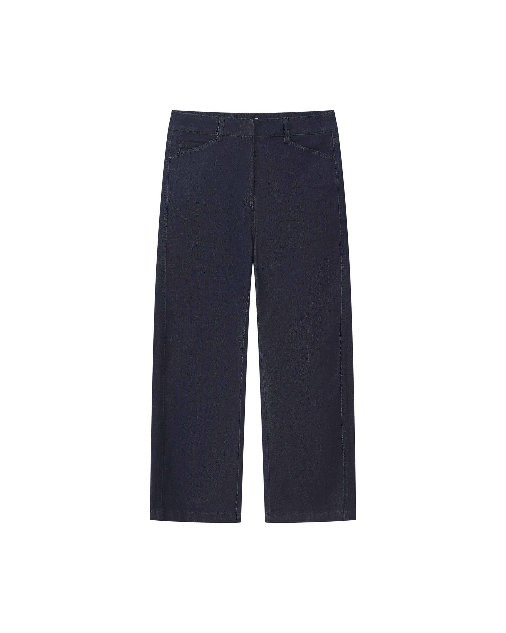 LUMI EMBROIDERED CURVED DENIM