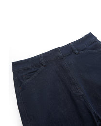 LUMI EMBROIDERED CURVED DENIM