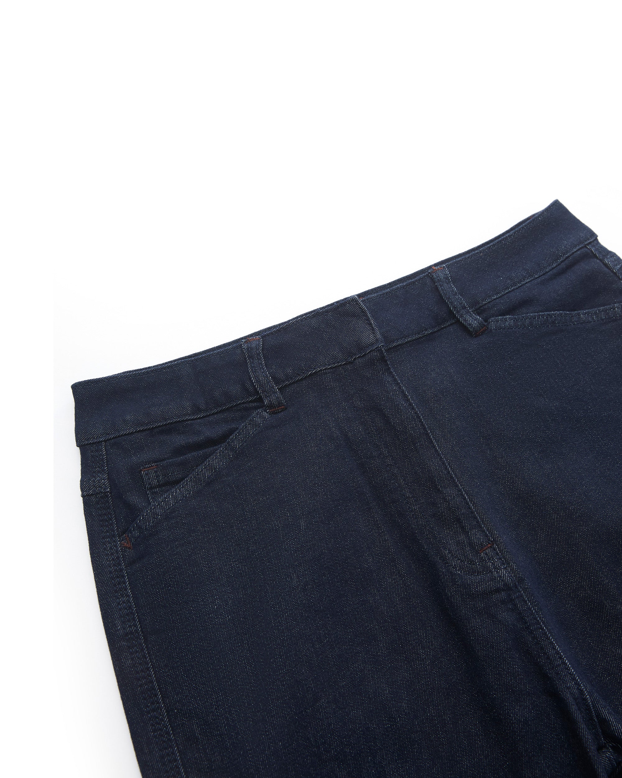 LUMI EMBROIDERED CURVED DENIM