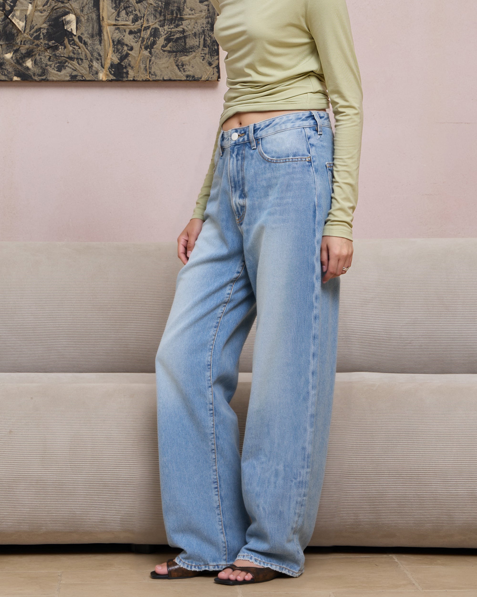 RELAX PLEATED JEANS