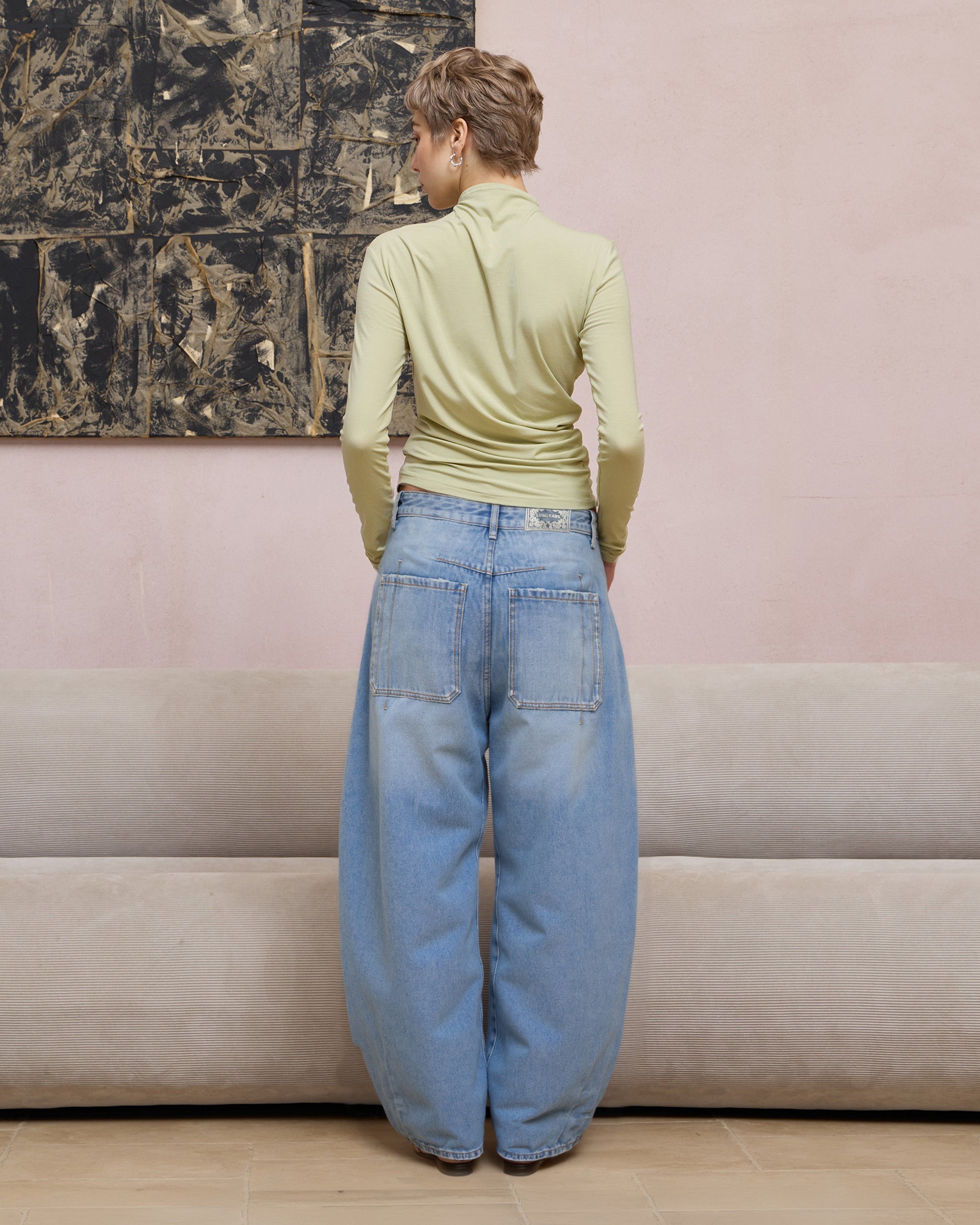RELAX PLEATED JEANS