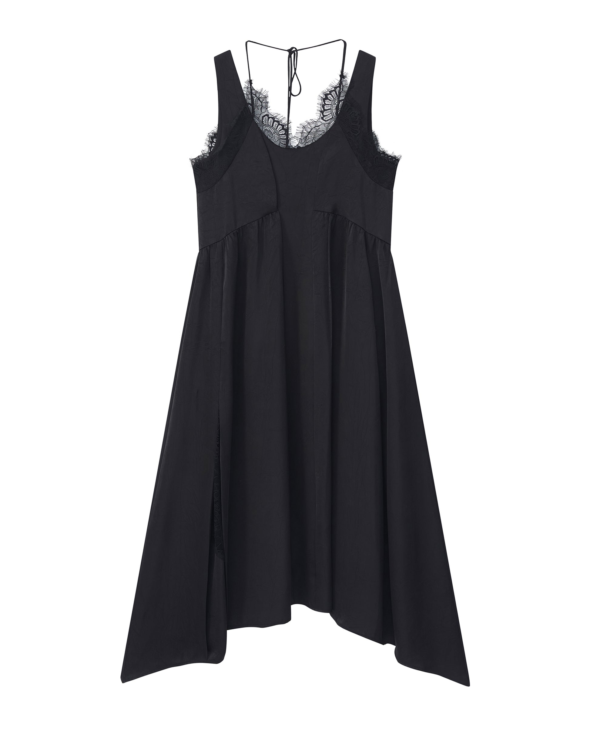 LACE LAYERED FLARE DRESS