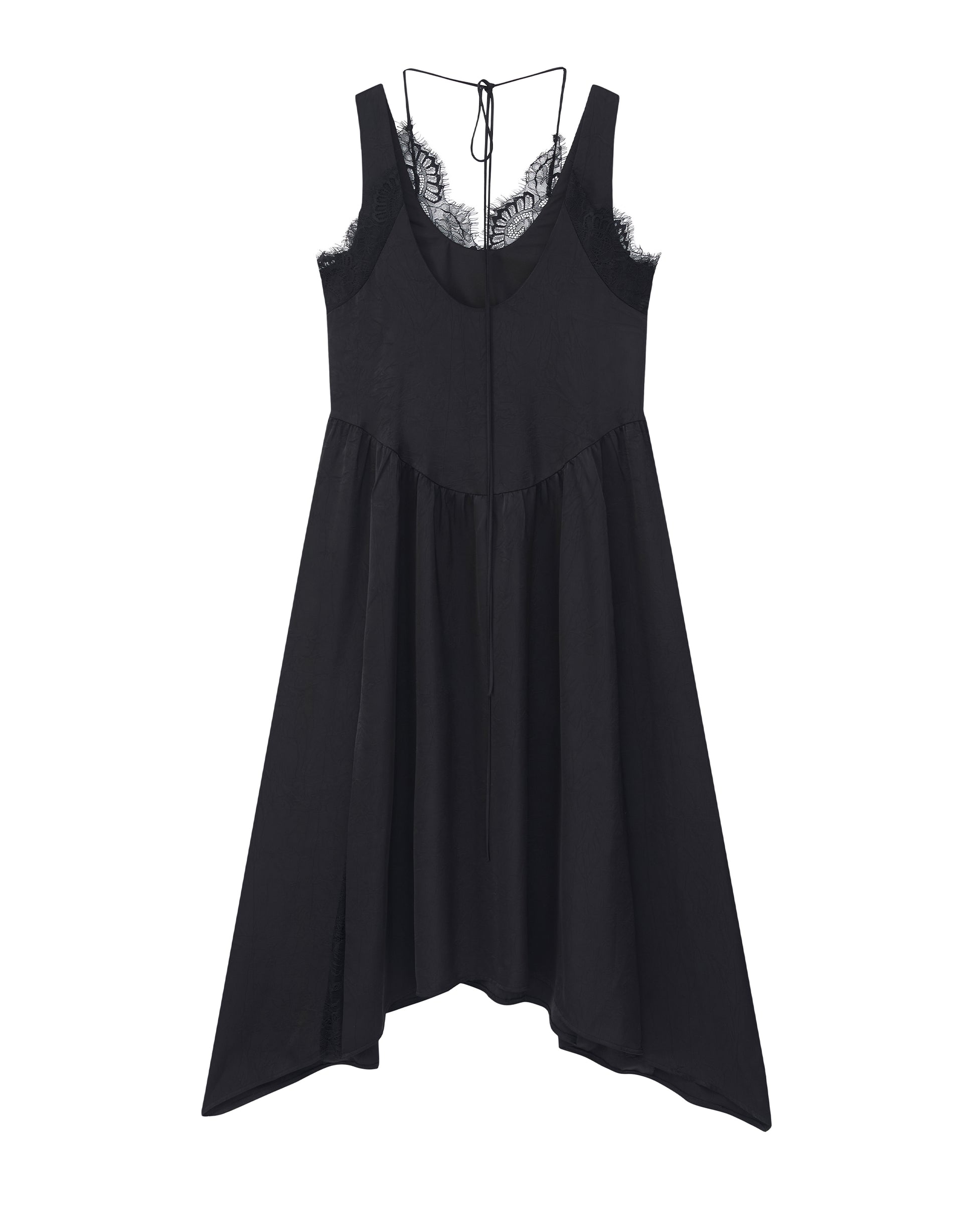 LACE LAYERED FLARE DRESS