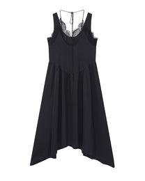 LACE LAYERED FLARE DRESS