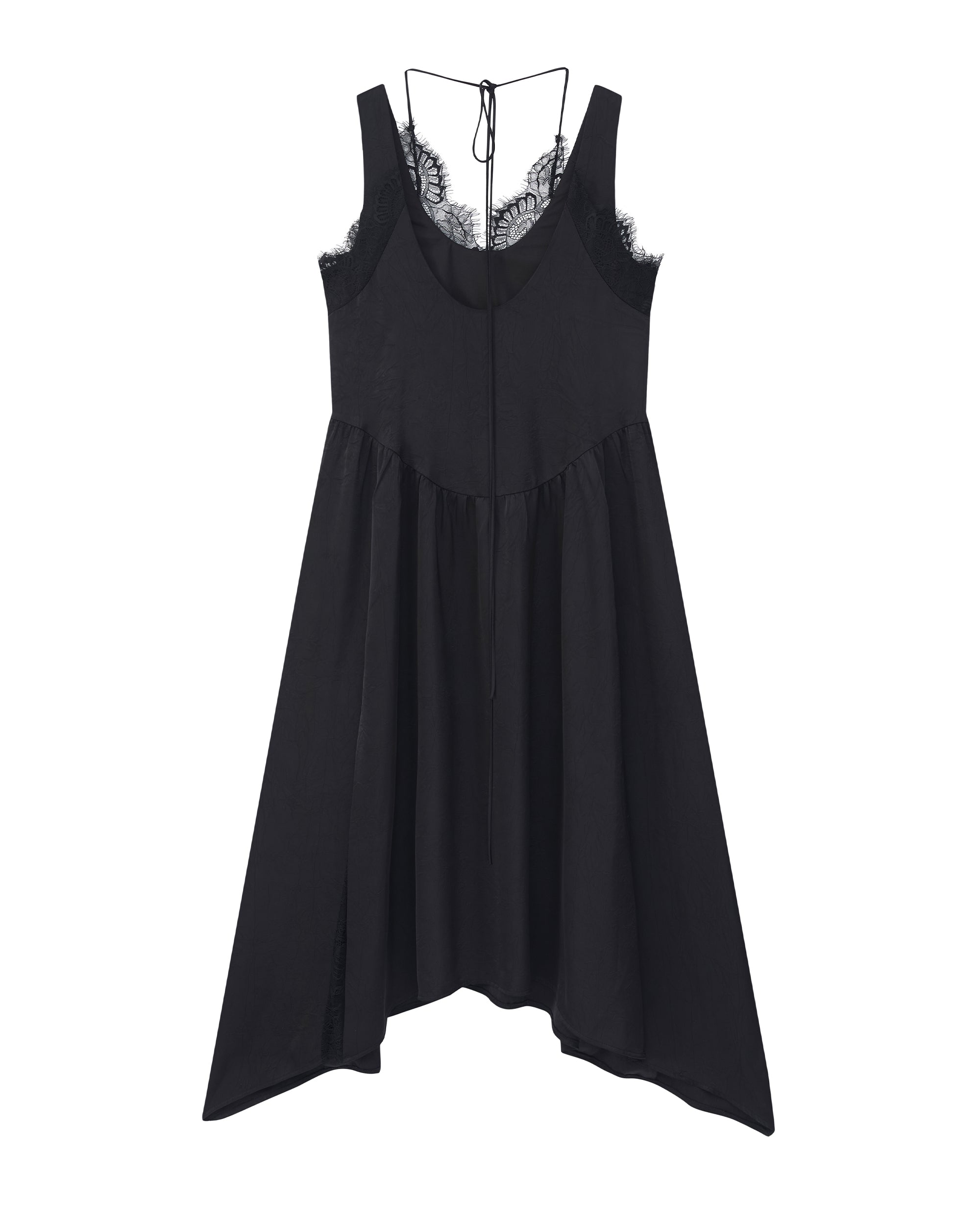 LACE LAYERED FLARE DRESS