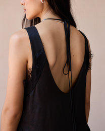 LACE LAYERED FLARE DRESS
