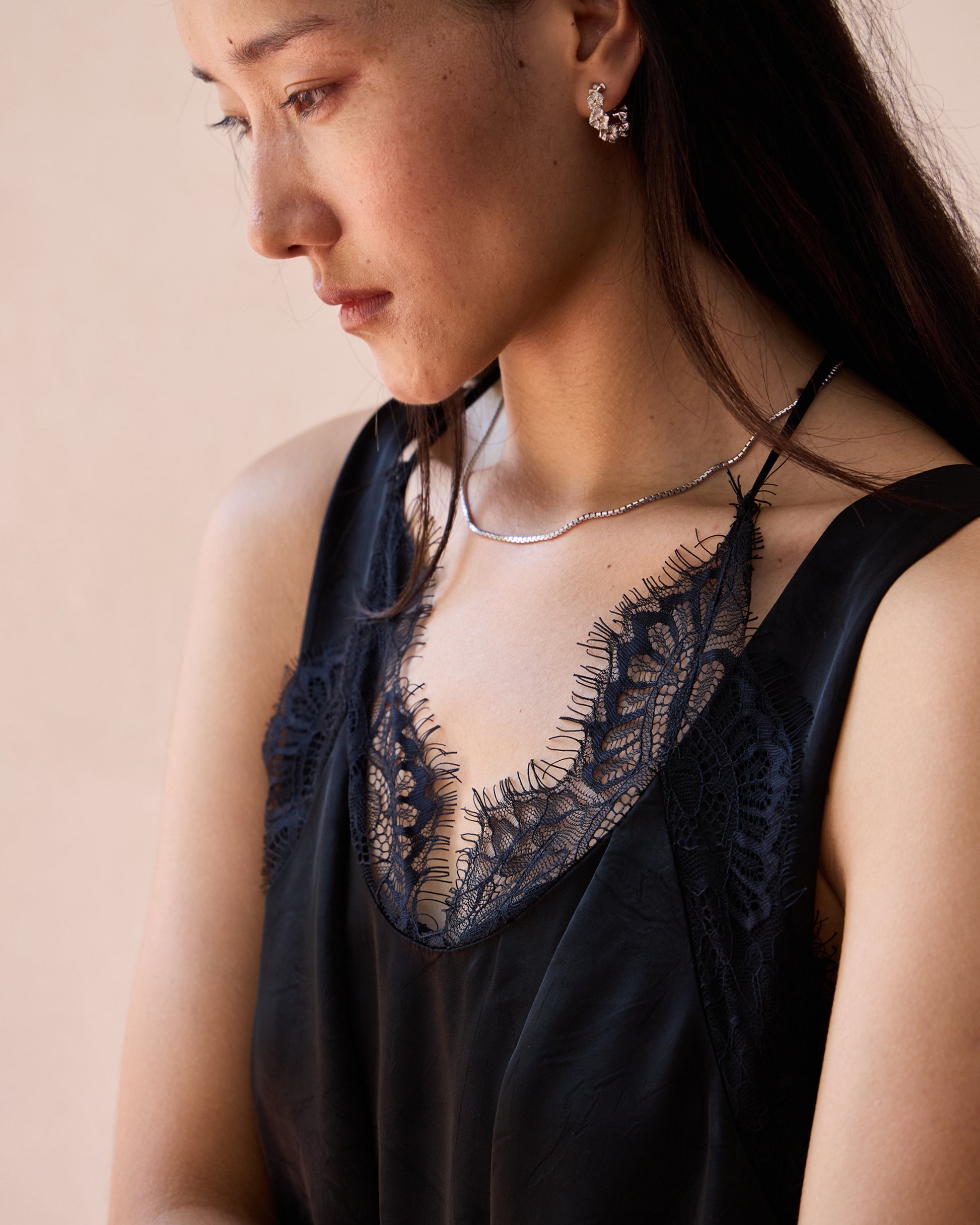 LACE LAYERED FLARE DRESS