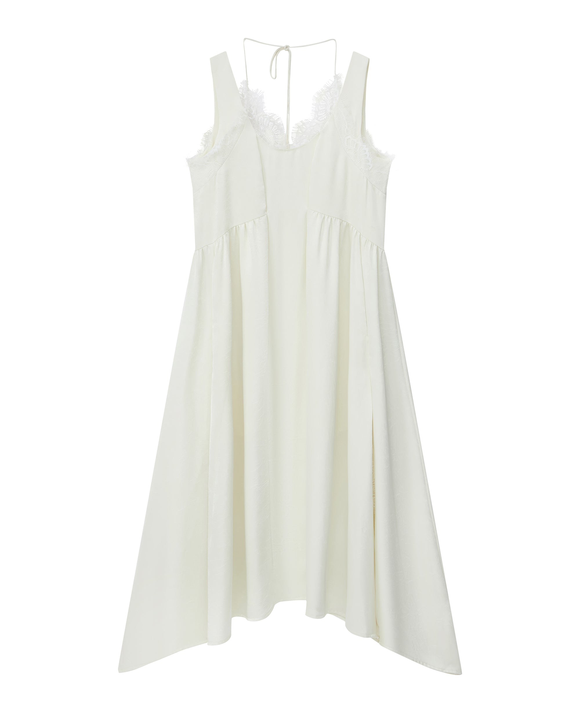 LACE LAYERED FLARE DRESS