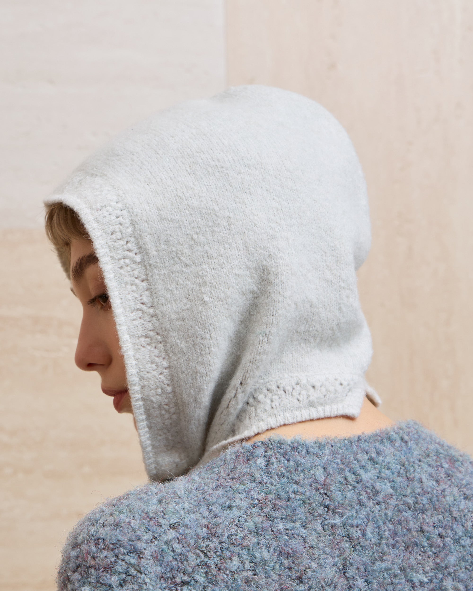 LACE WOOL AVIATOR SCARF HAT