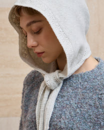 LACE WOOL AVIATOR SCARF HAT