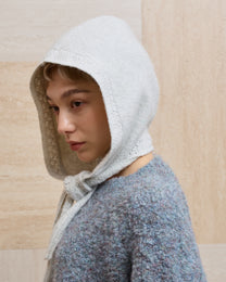 LACE WOOL AVIATOR SCARF HAT