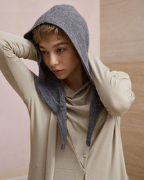 LACE WOOL AVIATOR SCARF HAT