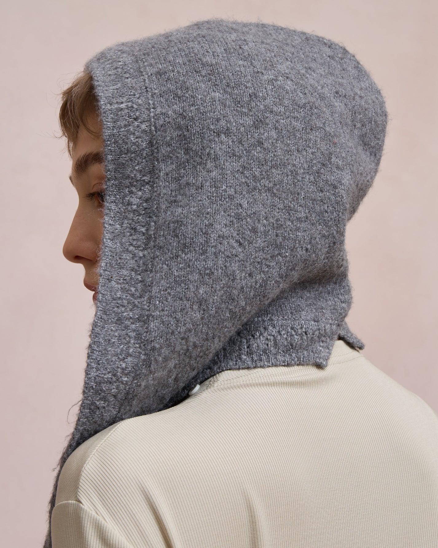 LACE WOOL AVIATOR SCARF HAT