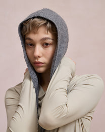 LACE WOOL AVIATOR SCARF HAT