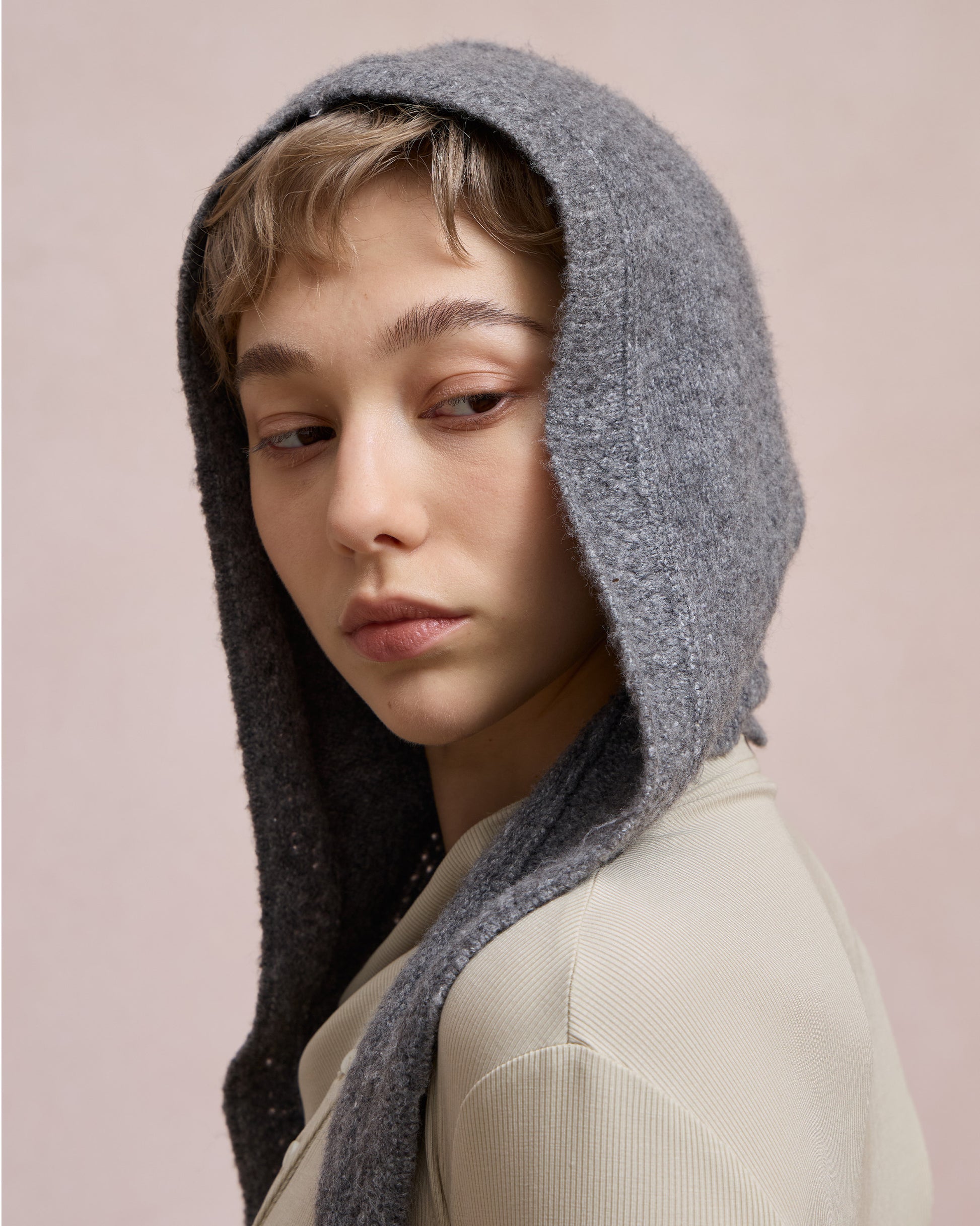 LACE WOOL AVIATOR SCARF HAT