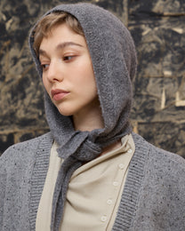 LACE WOOL AVIATOR SCARF HAT