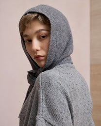 LACE WOOL AVIATOR SCARF HAT