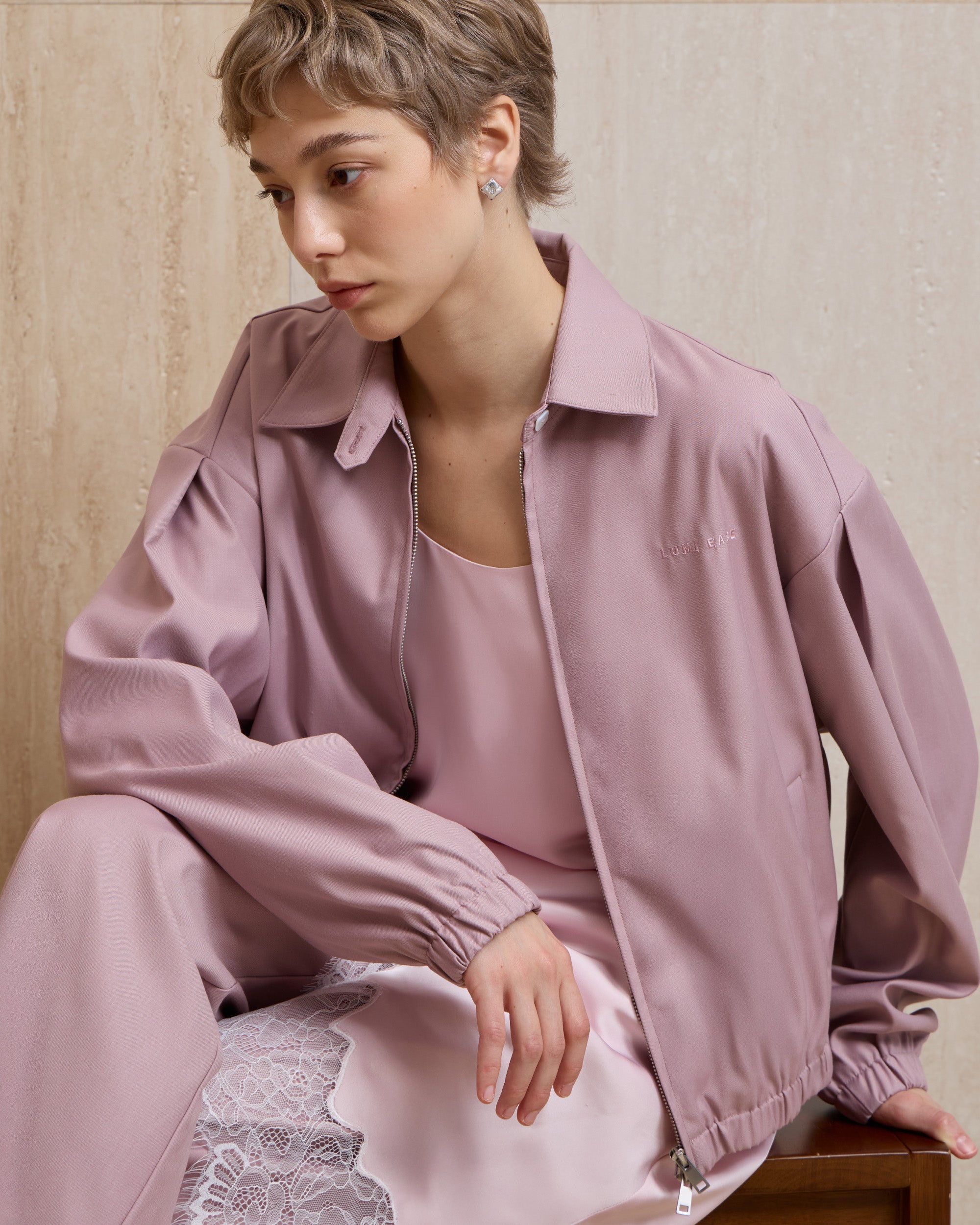 LUMI EMBROIDERY COACH JACKET