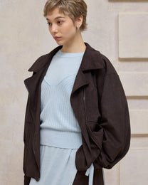 SUEDE MOTORCYCLE JACKET