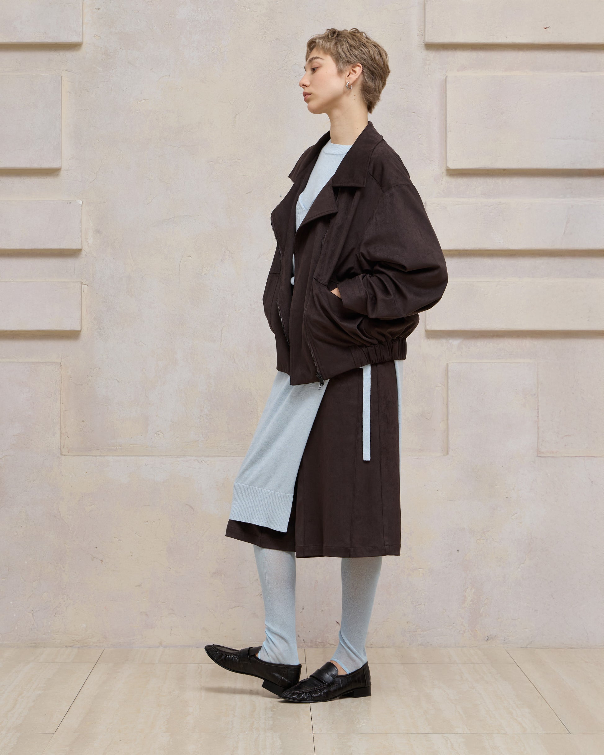 SUEDE MOTORCYCLE JACKET