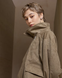 SUEDE MOTORCYCLE JACKET