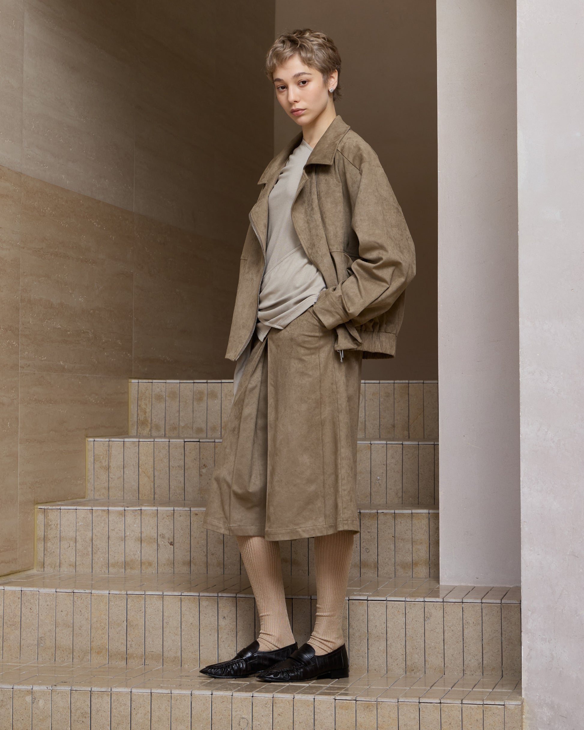 SUEDE MOTORCYCLE JACKET